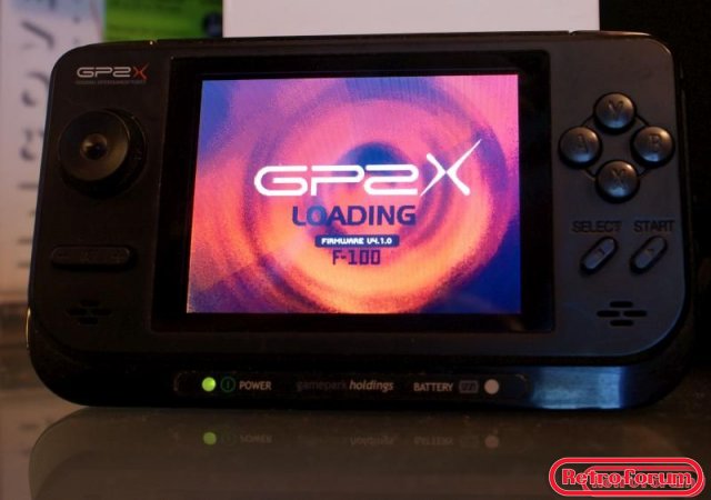 GP2x F100 4.1.0 firmware startscherm