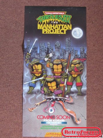 TMNT 3: The Manhattan Project Poster SNES