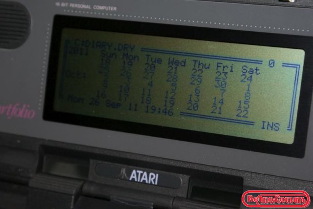 Atari Portfolio: ingebouwde kalender