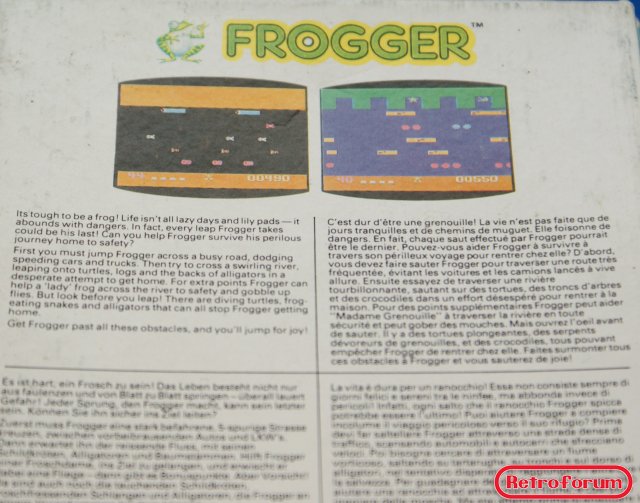 Frogger voor de Philips Videopac G7000 - achterzijde