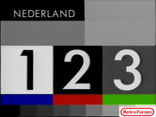 Nederland 1-2-3 Mededelingenscherm (90s)